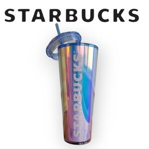 Starbucks Iridescent Silver Lilac 24oz Cold Cup Tumbler Dome Lid Summer